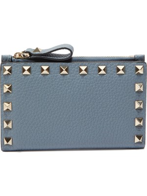 Valentino Garavani Rockstud Gri Kadın Deri Kartlık