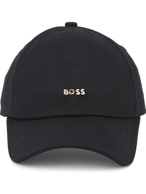 Boss Siyah Logo Detaylı Kadın Şapka
