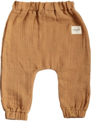Totzee Camel Kahverengi Müslin Unisex Bebek Balon Pantolon