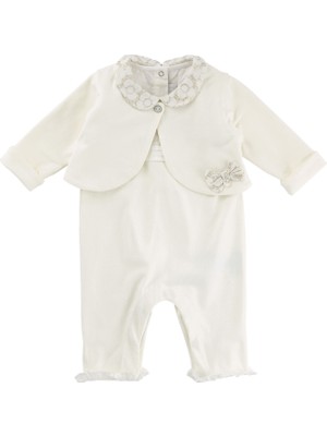 Tartine et Chocolat Ekru Tulum ve Bolero Kız Bebek 2'li Set