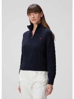 Polo Ralph Lauren Lacivert Saç Örgü Kazak