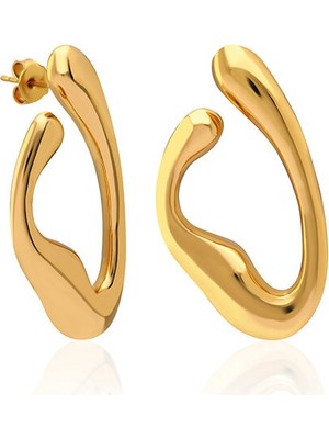 Nayra Jewelry Enchanting 925 Ayar Gümüş Üzeri 18 Ayar Mikron Altın Kaplama Kadın Küpe