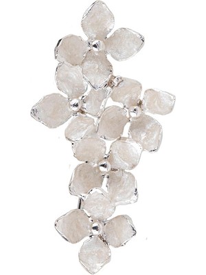 Ezra Baghaki Jewellery Beyaz Leylaklar 925 Ayar Gümüş Kadın Broş