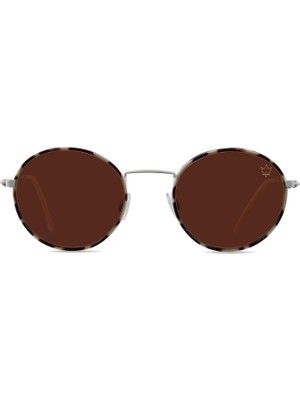 Eye Connection Daymoon Beyaz Kahverengi Metal Unisex Güneş Gözlüğü