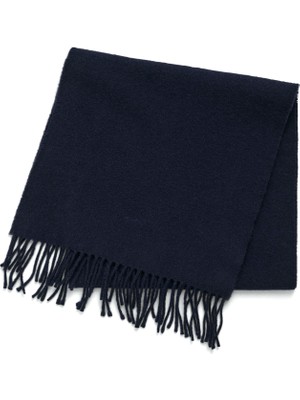 Gant Lacivert Yün Unisex Atkı