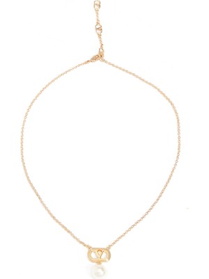 Valentino Garavani Gold Logo Detaylı Kadın Kolye