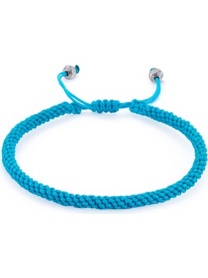 AtolyeWolf Knot Mavi Erkek Gümüş Bileklik
