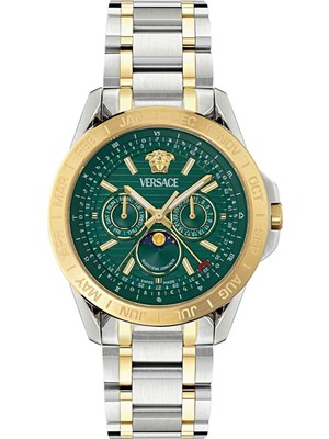 Versace VRSCVE0K00325 Altın Rengi Metalik Gri Çelik Erkek Kol Saati