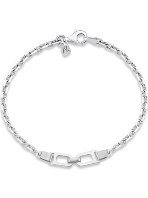 Aleyna Cebeci Jewelry Clamp 925 Ayar Gümüş Erkek Bileklik