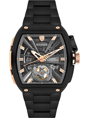 Wainer WA.25150-B Siyah Çelik Erkek Kol Saati