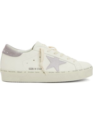 Golden Goose Hi Star Beyaz Mor Kadın Deri Sneaker