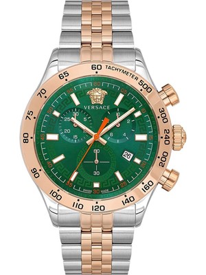 Versace VRSCVE2U00924 Rose Gold Metalik Gri Çelik Erkek Kol Saati