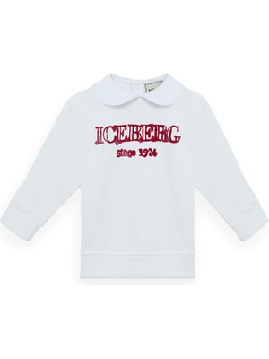 Iceberg Beyaz Uzun Kollu Kız Bebek Sweatshirt