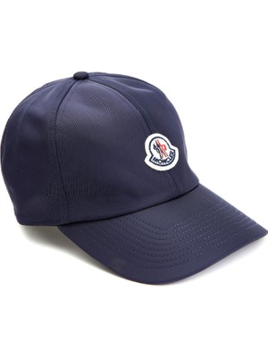 Moncler Lacivert Logo Detaylı Kadın Şapka