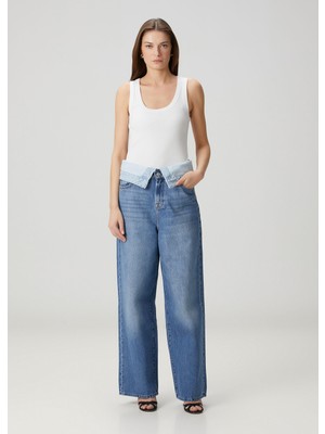 7 For All Mankind Slouchy Wide Leg Mavi Jean Pantolon