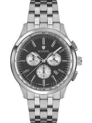 Wainer 12320-E Gri Çelik Erkek Kol Saati