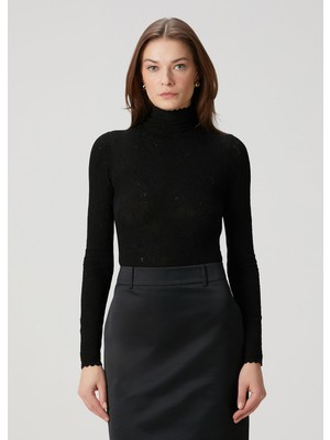 Givenchy Siyah Çiçekli Dantel Body