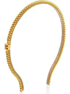 Balmain Pont Des Arts Headband Gold Chain Küçük Boy Kadın Taç