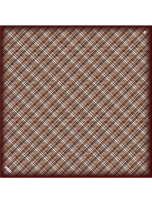 Poanes Mevsim Ekose Desenli Twill Ipek Kadın Eşarp