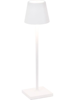 Zafferano Poldina Beyaz Micro Şarjlı LED Masa Lambası