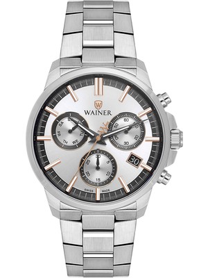 Wainer WA.16200-E Gümüş Çelik Erkek Kol Saati
