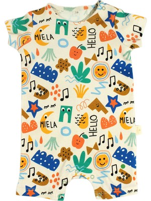 Miela Kids Easy Romper Happy Doodles Bebek Tulum