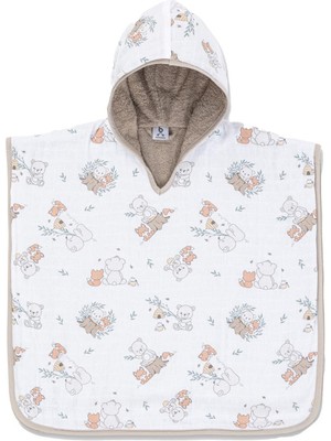 Gezenbebe Hero Desenli Müslin & Havlu Bebek Çocuk Pançosu Teddy