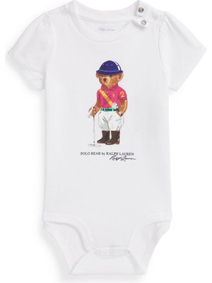 Polo Ralph Lauren Polo Bear Beyaz Kız Bebek Tulum