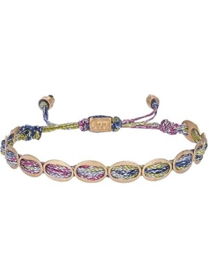Juju Colored Oval Taşlı El Yapımı Bronz Kadın Bileklik