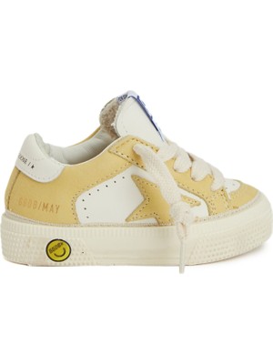 Golden Goose May Beyaz Unisex Çocuk Deri Sneaker