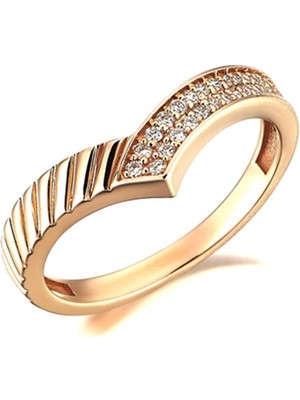 Sim&Roz Diamond Rise Kadın Altın Yüzük