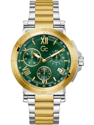 Gc GCY44011G9M Altın Rengi Metalik Gri Çelik Erkek Kol Saati