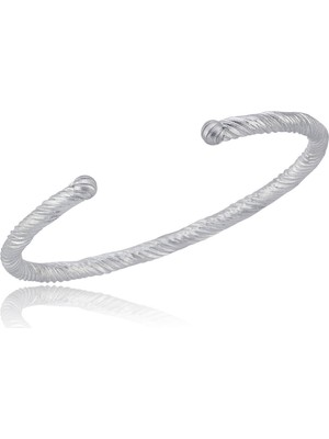 Melie Jewelry Twist 925 Ayar Gümüş Erkek Bileklik