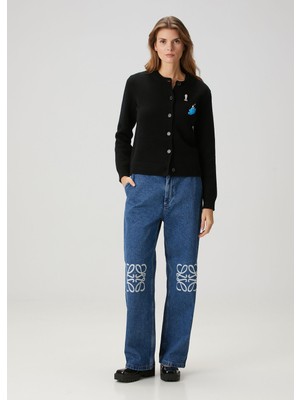 Loewe Mavi Logo Detaylı Jean Pantolon