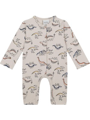 Antebies Dino Krem Kız Bebek Tulum