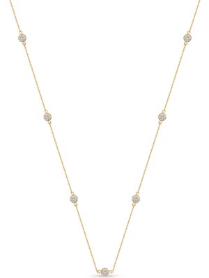 Orena Jewelry Station Pırlanta Taşlı 14 Ayar Altın Kadın Kolye
