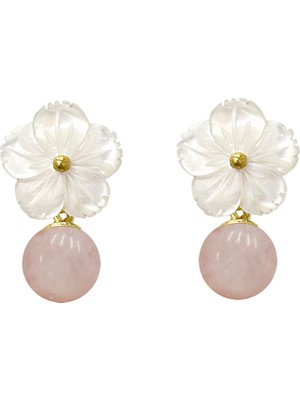 Alegoria Jewellery Cleito Pembe Bonbon 24 Ayar Altın Kaplama 925 Ayar Gümüş Kadın Küpe