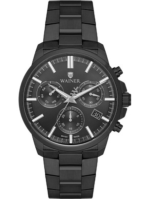 Wainer WA.16200-F Siyah Çelik Erkek Kol Saati