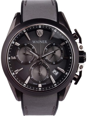 Wainer WA.16101-B Siyah Çelik Erkek Kol Saati
