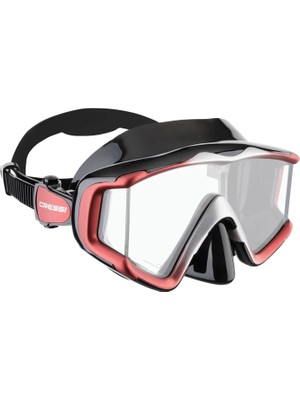 Cressi Liberty Black Red Silver Unisex Dalış ve Yüzme Maskesi