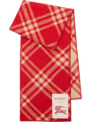 Burberry Kırmızı Kadın Yün Atkı