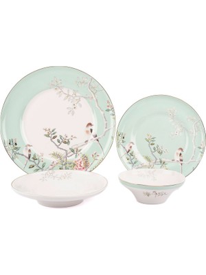 Mikasa Moor Bird Garden New Bone Porselen 24 Parça Yemek Takımı