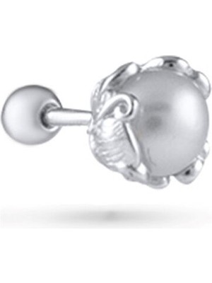 Ecru Atelier Aria Mayorka Inci 925 Ayar Gümüş Kadın Tragus Piercing Küpe