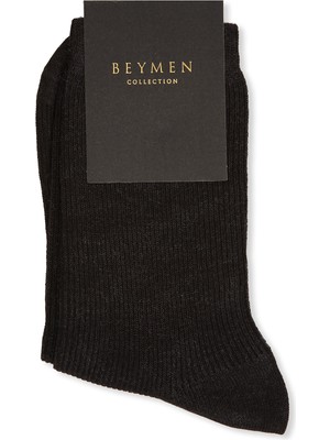  collection siyah ribli ıpek karışımlı çorap