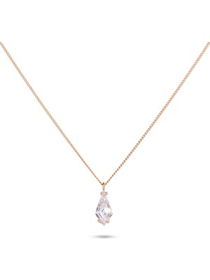 Chaseldor Anna Zirkon Taşlı Rose Gold Kaplama Kadın Pirinç Kolye
