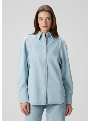 BITE Studios Açık Mavi Denim Gömlek