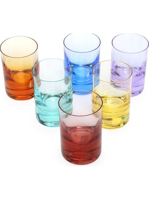 Moser 6lı Renkli Kristal Bardak Seti