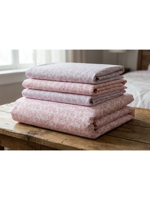 Griemay Pure Pembe Lila Pamuklu Battal Boy Nevresim Takımı 240 x 220 cm