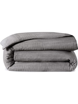 L’appartement Plush Airply Anthracite Pamuklu King Size Nevresim 240 x 220 cm
