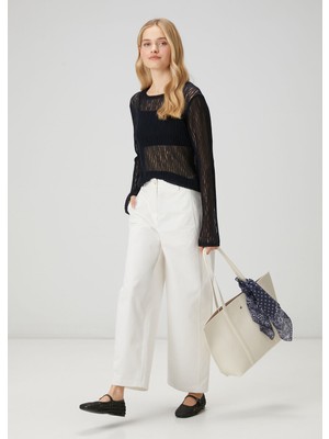  club kırık beyaz slouchy pantolon